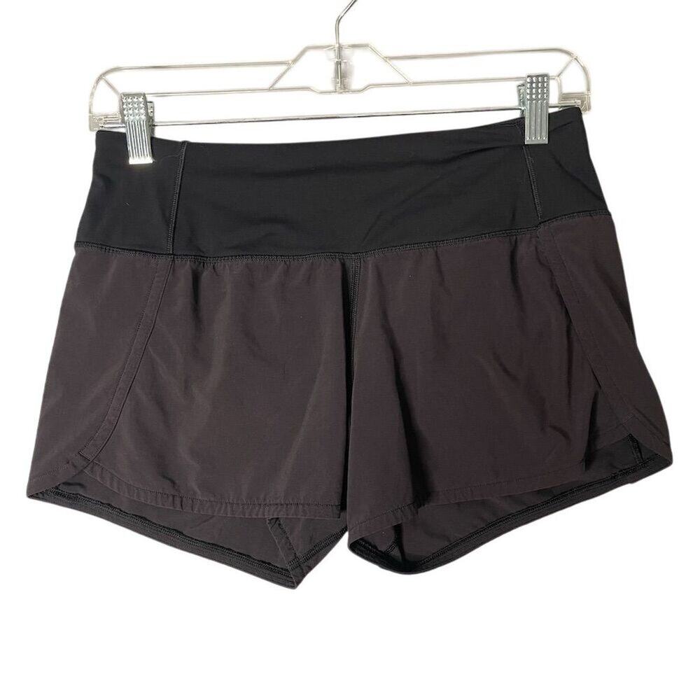 Lululemon Women's Speed Up Shorts 2.5" Black Perforated Sides Size 4